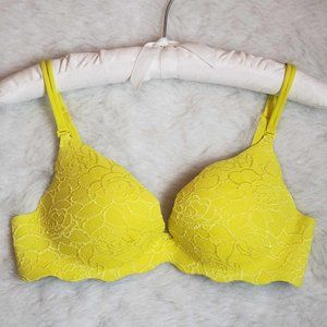 Victoria's Secret Very Sexy Wave Lace Secret Embrace Push-up Bra - Yellow 34c
